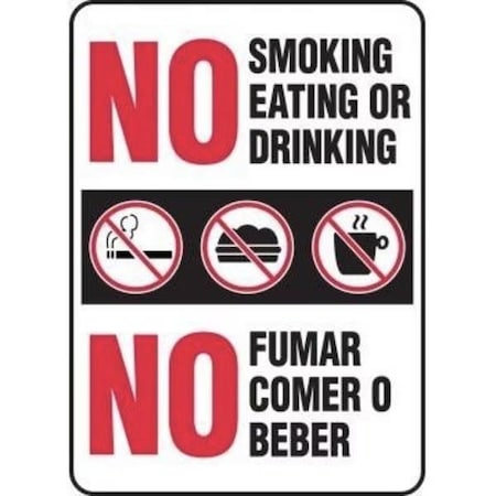 Accuform BILINGUAL Safety Sign NO SMOKING SBMSMK585VA SBMSMK585VA